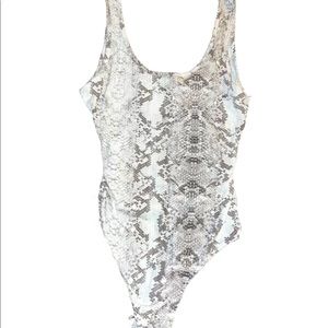 Mikey & Joey snake print bodysuit